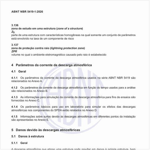 Quais são os efeitos das descargas atmosféricas nos vários tipos de estruturas?