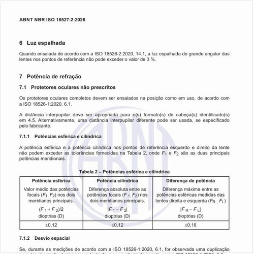 Quais devem ser as potências esférica e cilíndrica?