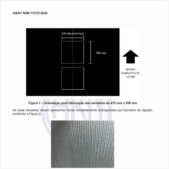 Qual a orientação para fabricação das amostras de 475 mm x 500 mm?