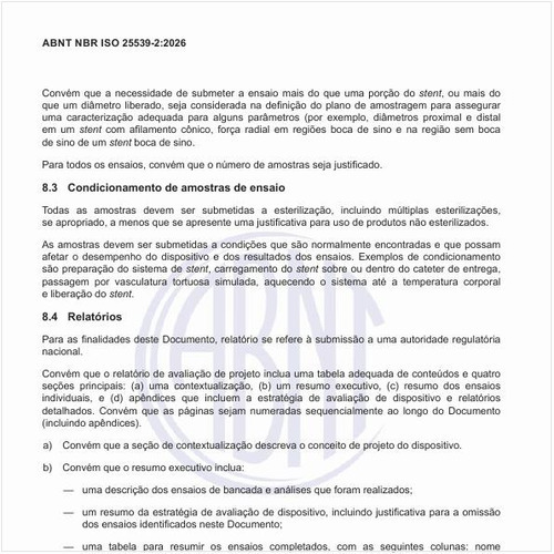 O que representam os relatórios para as finalidades desta norma?