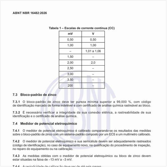 Quais são as escalas de corrente contínua (cc)?