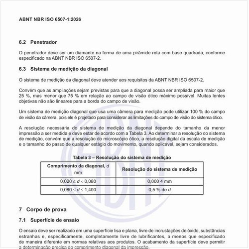 Qual é a resolução do sistema de medição?