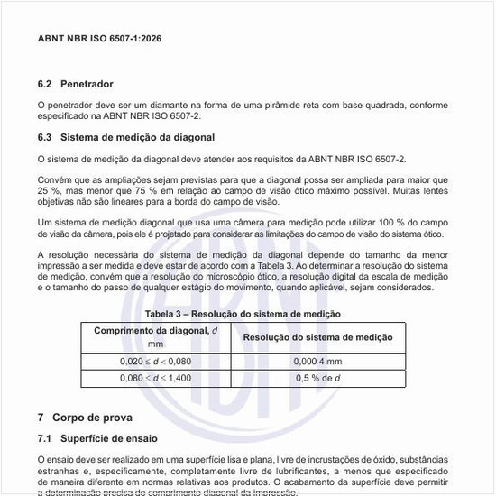 Qual é a resolução do sistema de medição?