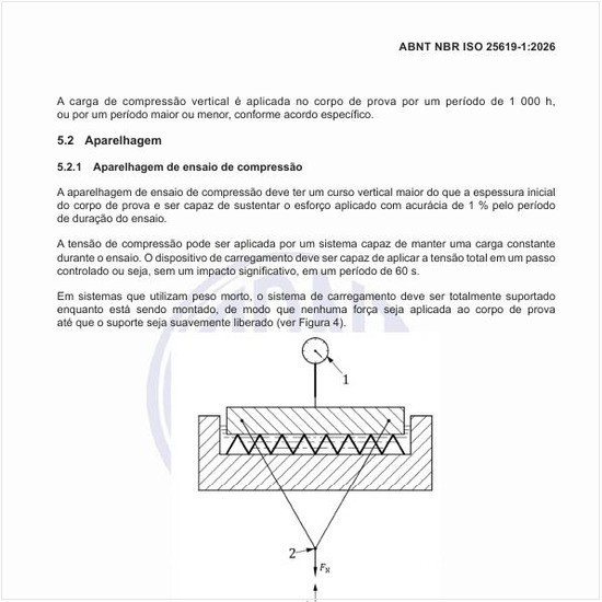 Quais são os exemplos de arranjos típicos para ensaios com carga normal?