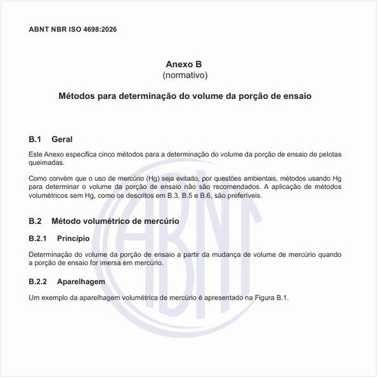 Quais são os métodos para a determinação do volume da porção de ensaio?