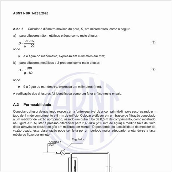 Quais são os equipamentos para medir o tamanho máximo de poro?