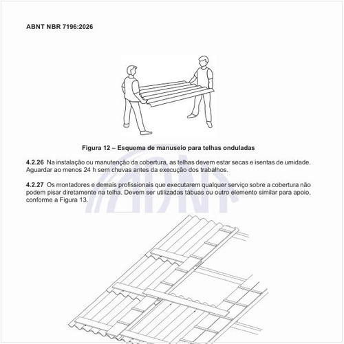 Qual é o esquema de montagem de estrutura para caminhar sobre as telhas?