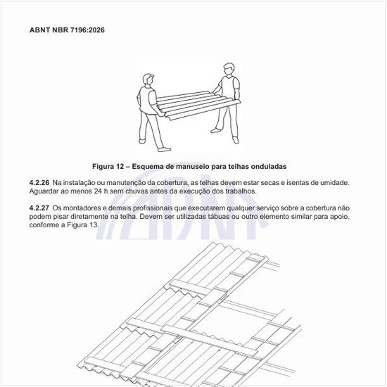 Qual é o esquema de montagem de estrutura para caminhar sobre as telhas?