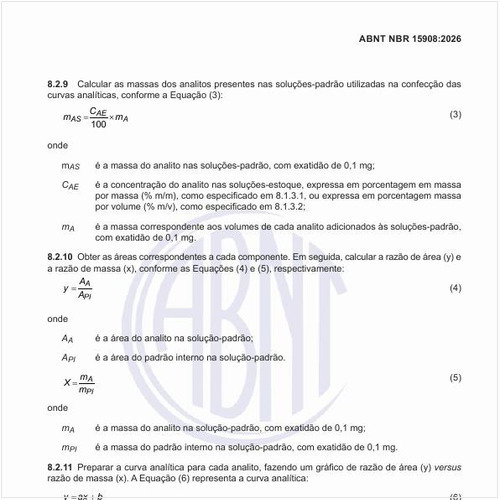 Como calcular as massas dos analitos presentes nas soluções-padrão utilizadas na confecção das curvas analíticas?