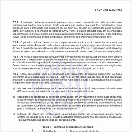 Quais são os exemplos de líquidos criogênicos?