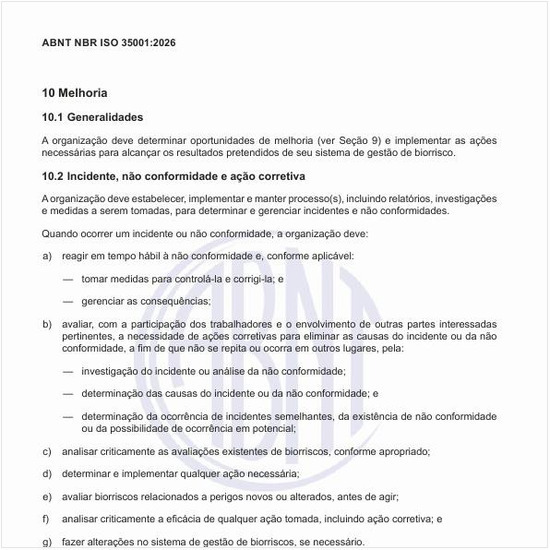 Por que a empresa precisa ter processos para incidente, não conformidade e ação corretiva?