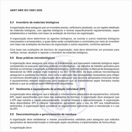 Por que ter procedimentos de descontaminação e gerenciamento de resíduos?