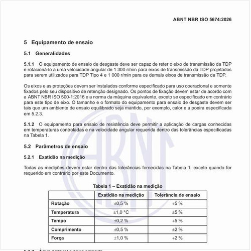 Qual deve ser a exatidão na medição nos ensaios?