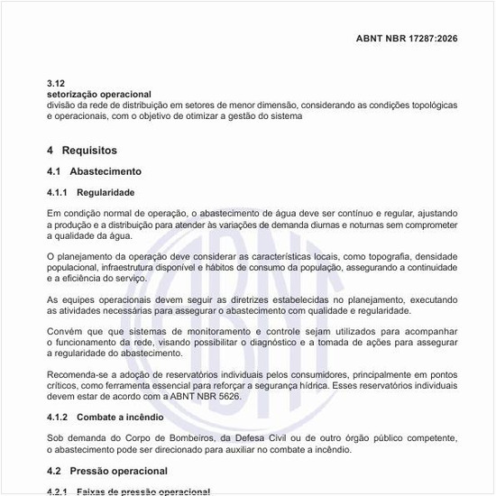 Como gerenciar as faixas de pressão operacional?