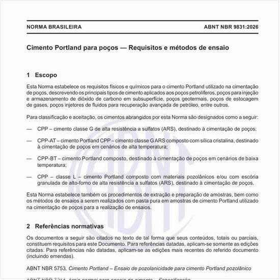 Quais são os requisitos de desempenho para ensaios com pastas puras?