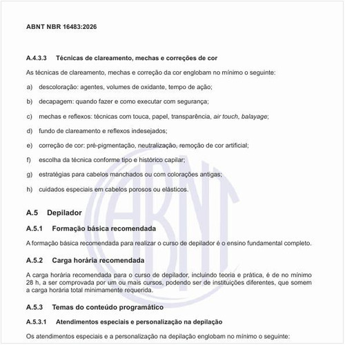 Qual a formação básica recomendada para realizar o curso de depilador?