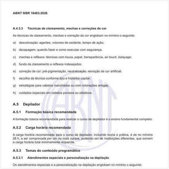 Qual a formação básica recomendada para realizar o curso de depilador?