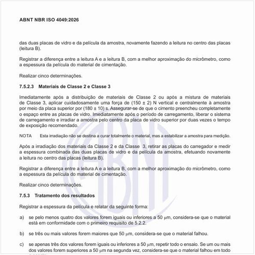Como deve ser a aparelhagem para determinação dos tempos de reação e cura?
