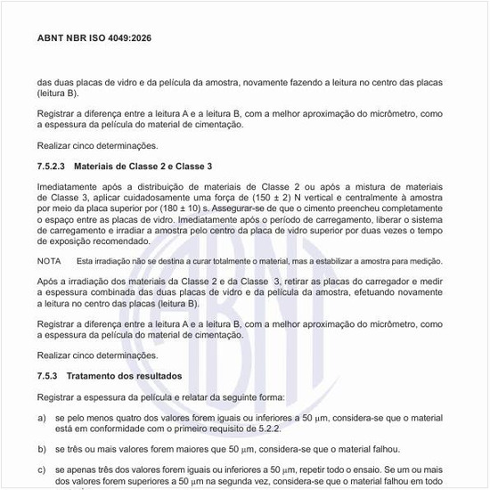 Como deve ser a aparelhagem para determinação dos tempos de reação e cura?