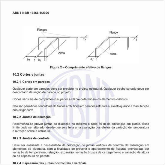 Qual deve ser o comprimento efetivo das flanges?