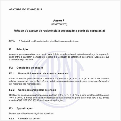 Como realizar o método de ensaio de resistência à separação a partir de carga axial?