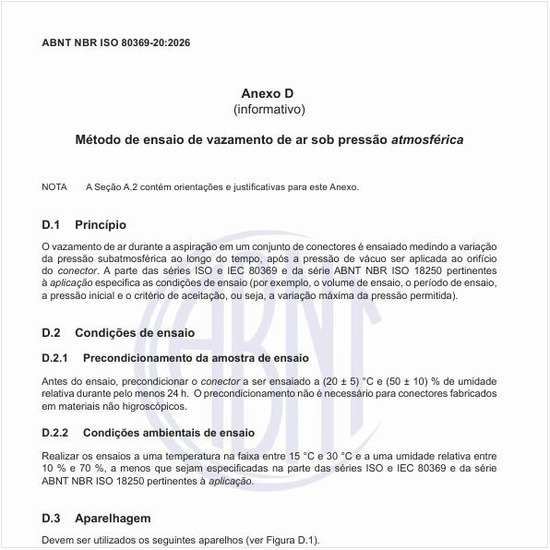 Qual é o método de ensaio de vazamento de ar sob pressão atmosférica?
