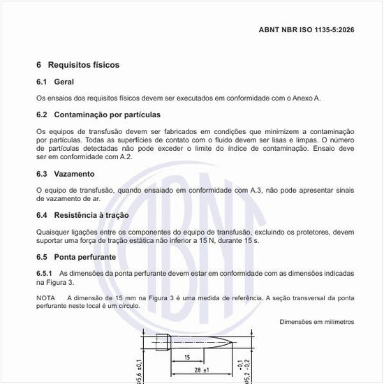Quais são as dimensões da ponta perfurante?