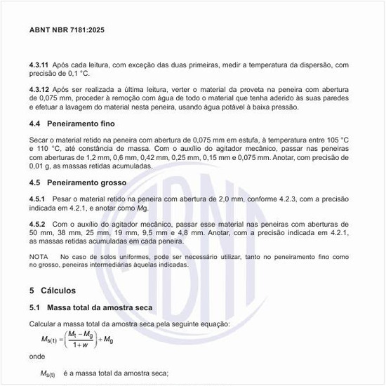 Como calcular a massa total da amostra seca?