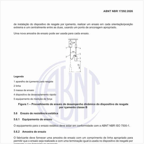 Como proceder no ensaio de resistência estática?