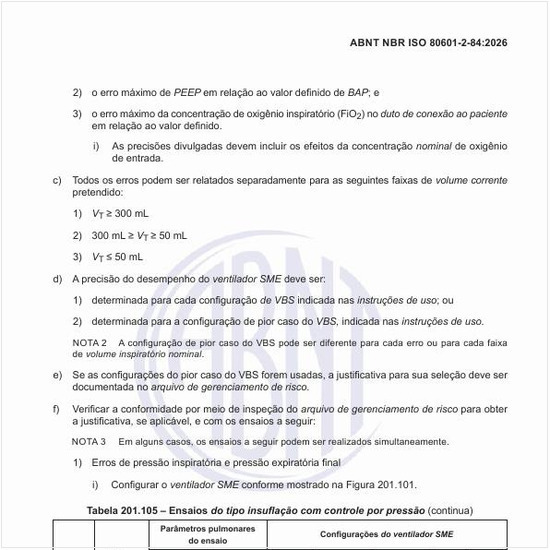 Quais os ensaios do tipo insuflação com controle por pressão?