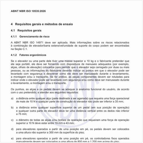 Quais os fatores ergonômicos para esses equipamentos?