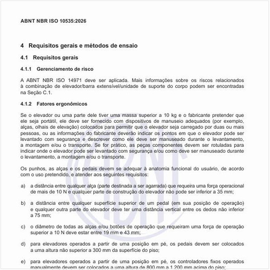 Quais os fatores ergonômicos para esses equipamentos?