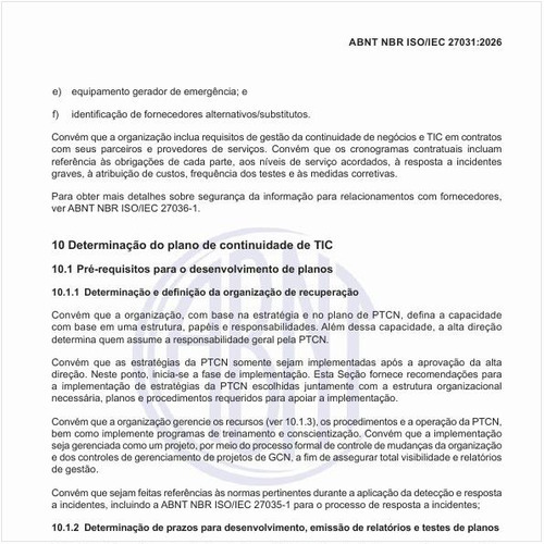Como fazer a determinação e a definição da organização de recuperação?