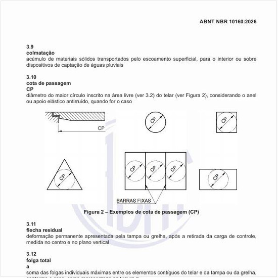 Quais são os exemplos de cota de passagem (CP)?