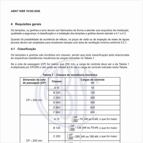 Quais são as classes de resistência mecânica?