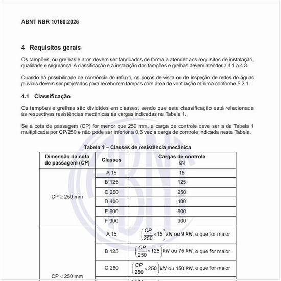 Quais são as classes de resistência mecânica?