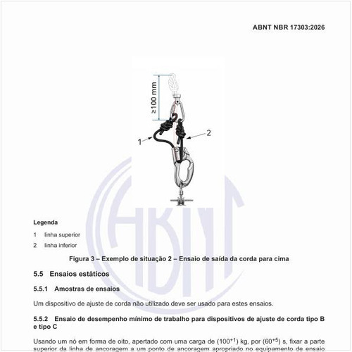 Qual é o exemplo de situação 2 ou o ensaio de saída da corda para cima?
