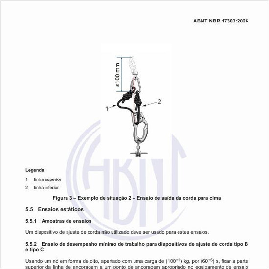 Como fazer o ensaio de desempenho mínimo de trabalho tipo B e tipo C?