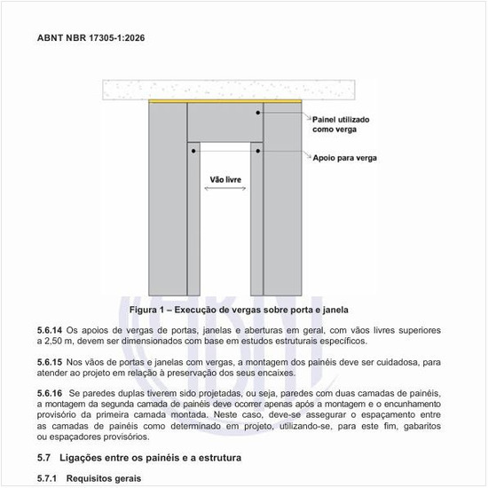 Como é feita a execução das vergas sobre porta e janela?