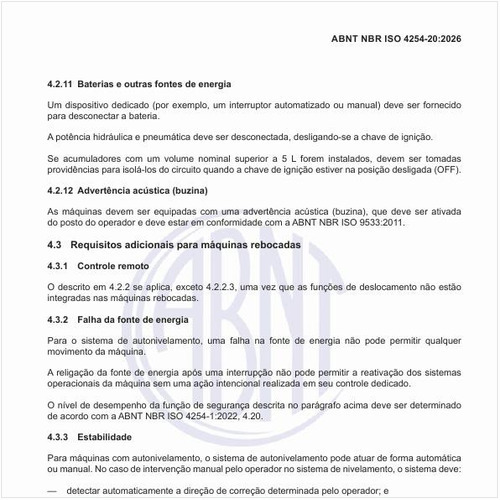 Quais são os requisitos adicionais para as máquinas rebocadas?