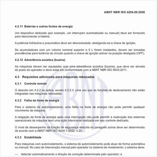 Quais são os requisitos adicionais para as máquinas rebocadas?