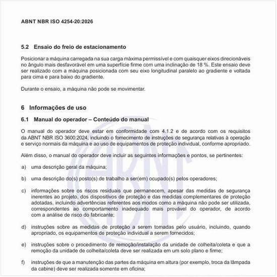 Qual deve ser o conteúdo do manual do operador?
