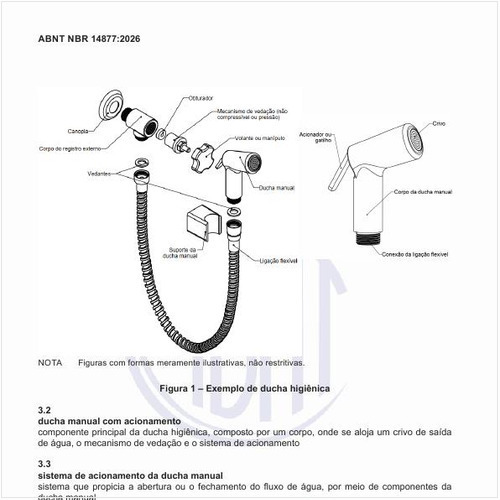 Como é um exemplo de ducha higiênica?