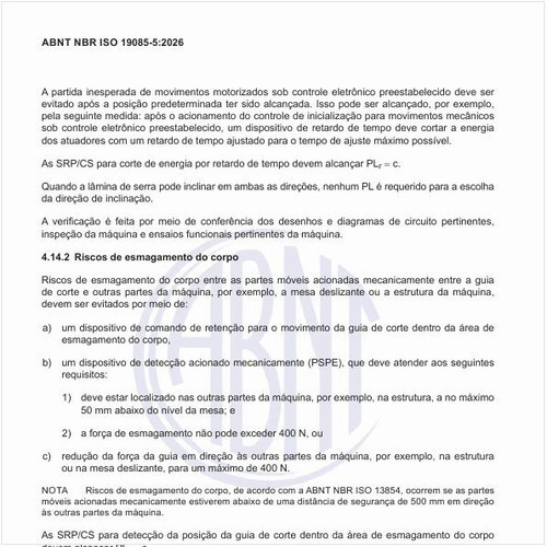 Quais são os riscos de esmagamento do corpo?