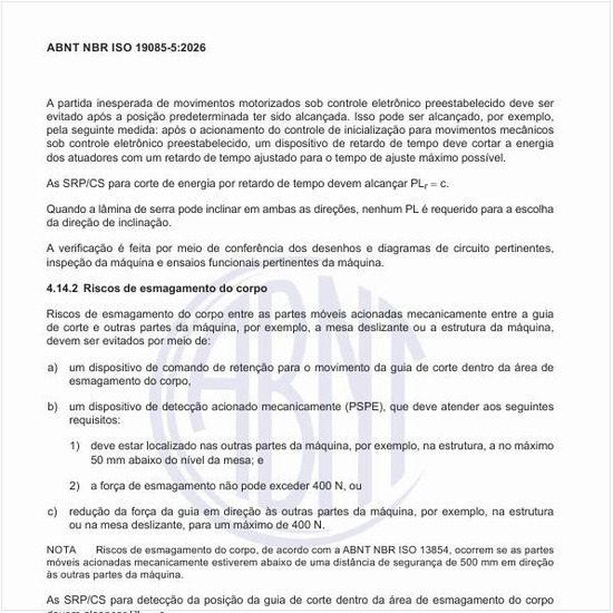 Quais são os riscos de esmagamento do corpo?