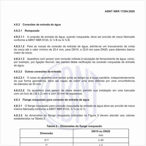 Quais devem ser as dimensões do flange rosqueado?