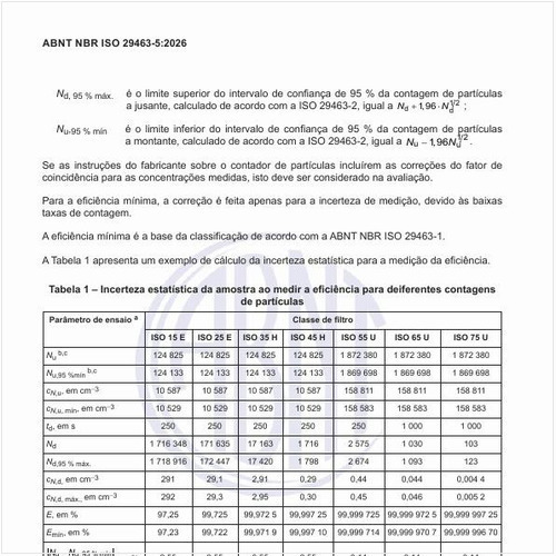 Qual é a incerteza estatística da amostra ao medir a eficiência para diferentes contagens de partículas?