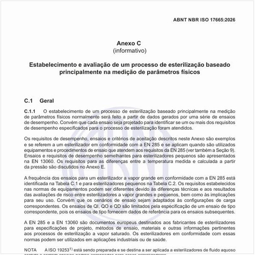 Como realizar o estabelecimento e avaliação de um processo de esterilização baseado principalmente na medição de parâmetros físicos?