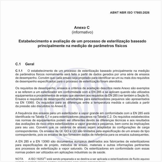 Como realizar o estabelecimento e avaliação de um processo de esterilização baseado principalmente na medição de parâmetros físicos?