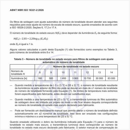 Qual é o número de tonalidade no estado escuro para filtros de soldagem com ajuste automático do número de tonalidade?